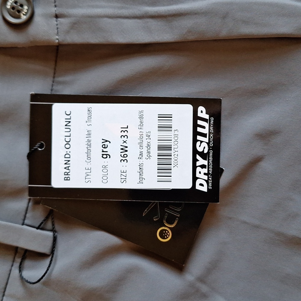 NWT Gray Flat Front Golf Pants Size 36 W 33 L - Picture 6 of 7